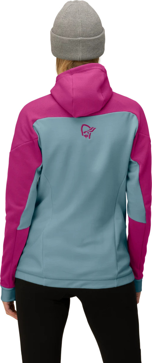 Norrøna Women's Trollveggen Powerstretch Pro Zip Hood Rhubarb